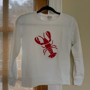 Jcrew white lobster sweatshirt